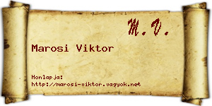 Marosi Viktor névjegykártya